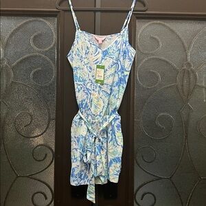 Lilly Pulitzer Bennet Blue NWT LARGE Romper